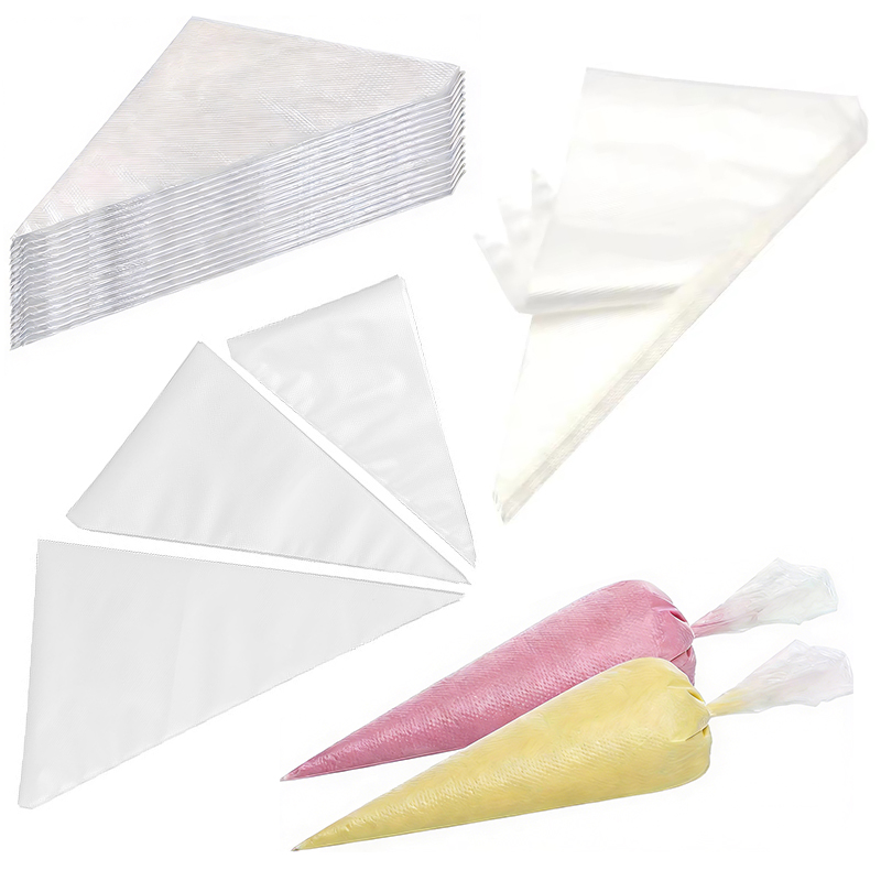 Piping Bag Disposable - ถุงบีบครีมแบบใช้แล้วทิ้ง 50 ชิ้น/แพ็ค ขนาด S/M/L สำหรับทำขนมเค้ก