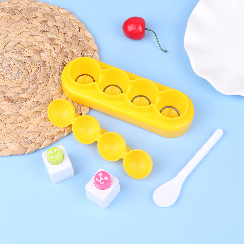 Kitchen Kids Baking Set - แม่พิมพ์ข้าวทรงกลมขนาดเล็ก1เซ็ตการ์ตูนสำหรับเด็กแม่พิมพ์ข้าวปั้นซูชิบอลสำหรับอาหารกลางวันอุปกรณ์เครื่องครัวอบพ่อแม่-ลูก