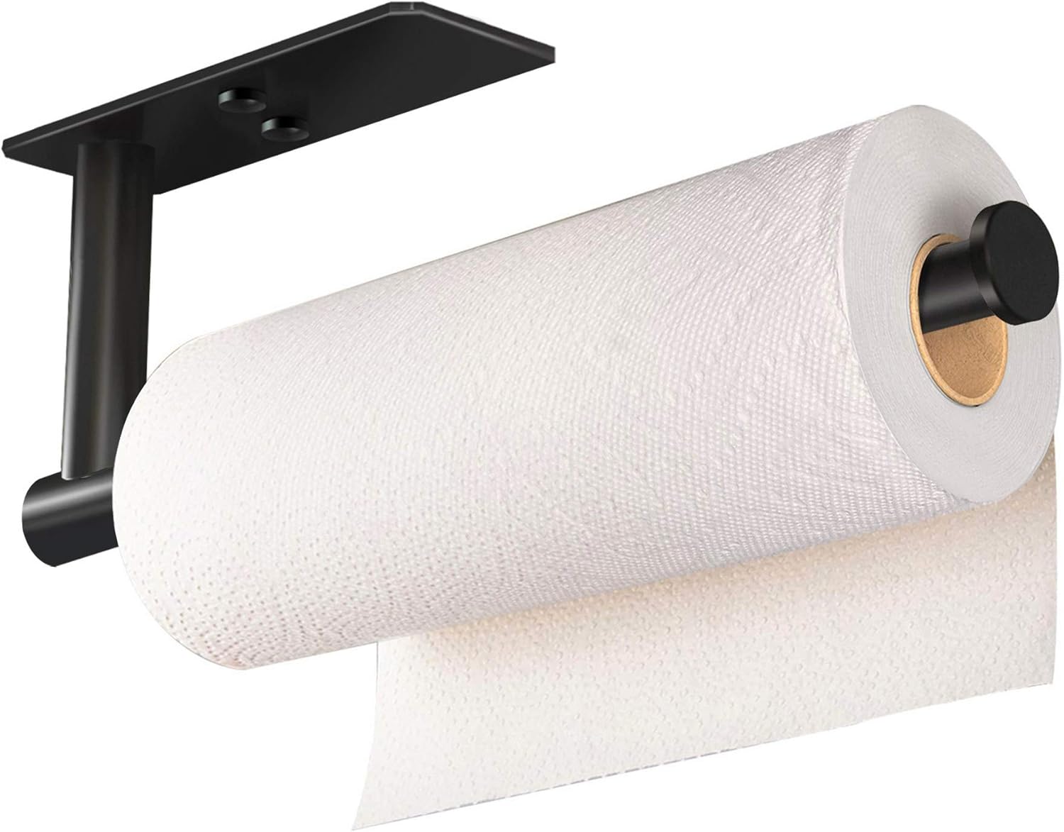 Kitchen Baking Paper Holder - ที่วางกระดาษเช็ดมือแบบติดผนังใต้ตู้ ติดตั้งใต้ตู้ครัวหรือในห้องน้ำ ทำจากสแตนเลส SUS304 สีดำ