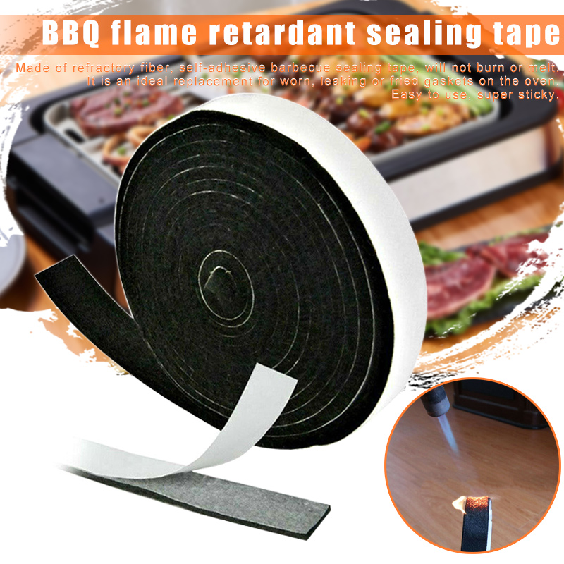 Kitchen Baking Equipment - 2ซม.X 3.6เมตรความร้อนบาร์บีคิวสูบบุหรี่ปะเก็น BBQ ประตูฝาปิดซีลกาว Self Stick