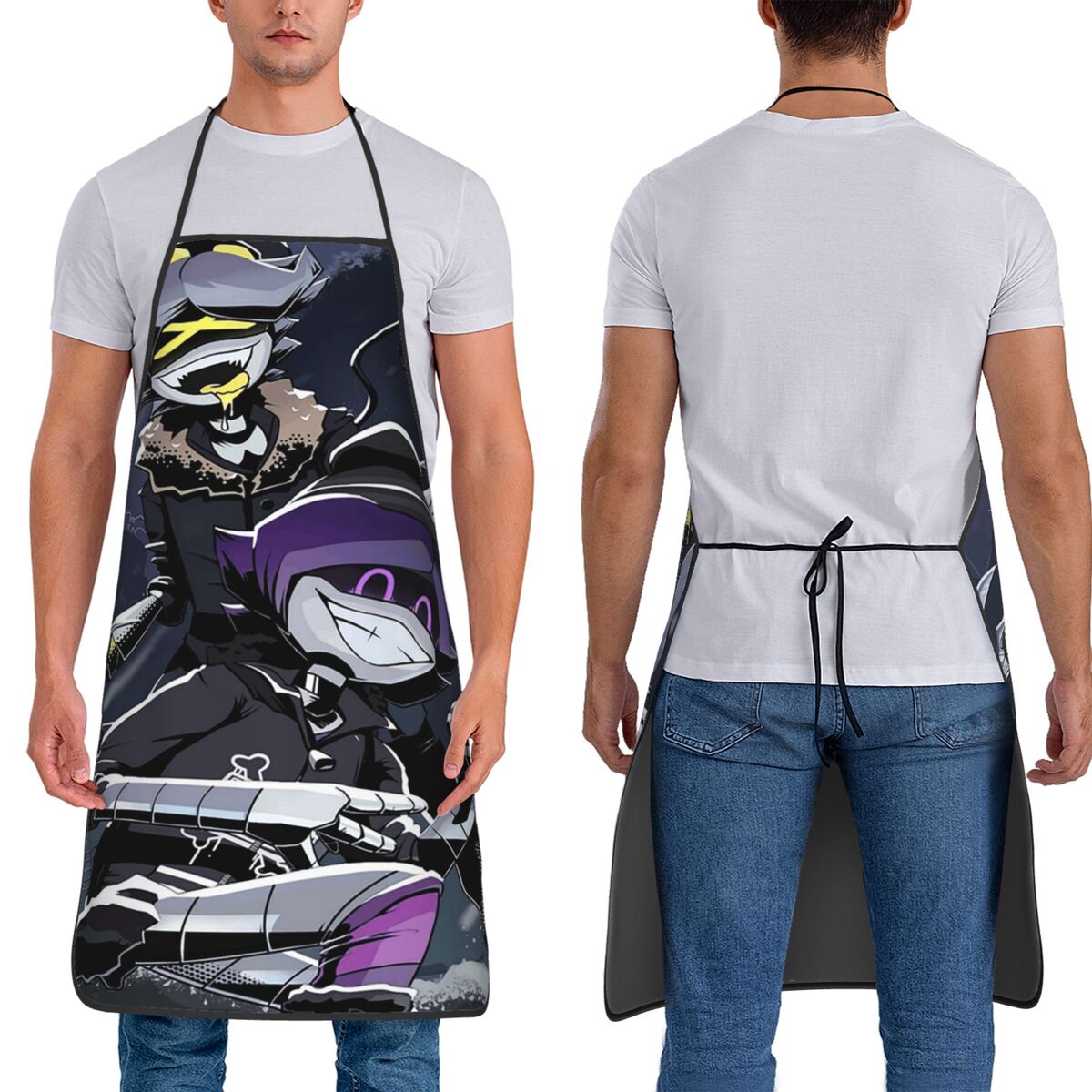 Kitchen Baking Game - ผ้ากันเปื้อนลายการ์ตูนเกม Murder Drones Uzi สำหรับเชฟ ทำขนม