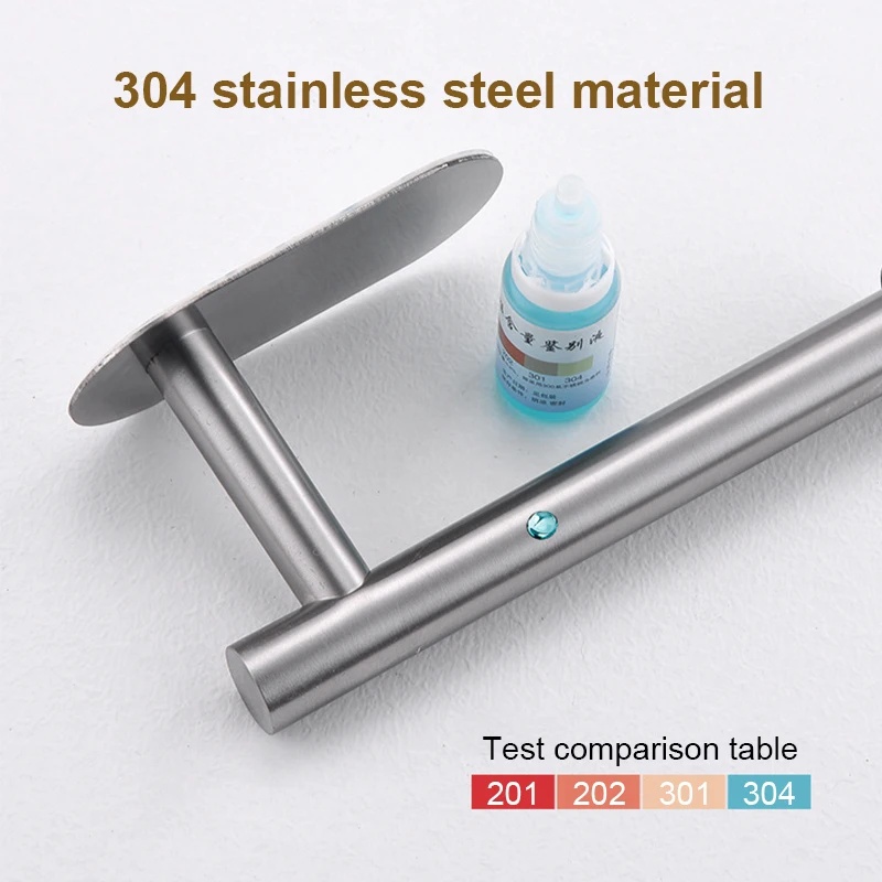 Kitchen Baking Paper Holder - ที่แขวนกระดาษทิชชูสแตนเลสสำหรับห้องน้ำและห้องครัว ติดตั้งแบบไม่ต้องเจาะผนัง พร้อมกาวในตัวสำหรับเก็บกระดาษทิชชูและของใช้ในห้องน้ำ