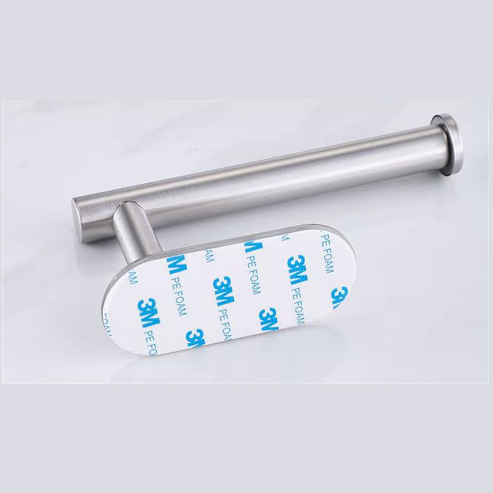 Kitchen Baking Paper Holder - ที่ใส่กระดาษชำระแบบมีกาวในตัว ที่ใส่ผ้าขนหนูสแตนเลสในห้องน้ำ ที่ใส่กระดาษม้วนแบบไม่ต้องเจาะห้องน้ำ ที่เก็บตะขอในครัว