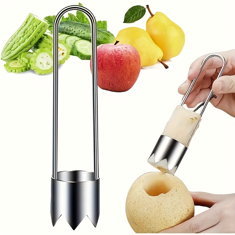 Kitchen Baking Storage - เครื่องมือเอาแกนผลไม้และผักสแตนเลส อุปกรณ์กำจัดเมล็ดพริกหยวก เครื่องมือคว้านแกนแอปเปิลและลูกแพร์ อุปกรณ์ครัว