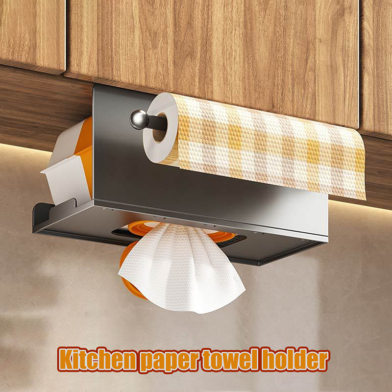 Kitchen Baking Paper Holder - ห้องครัว, ที่วางกระดาษเช็ดมือ, ชั้นวางทิชชู่เปียก, กล่องใส่กระดาษเช็ดมือ, ที่ใส่กระดาษม้วน, ตู้ติดผนัง,