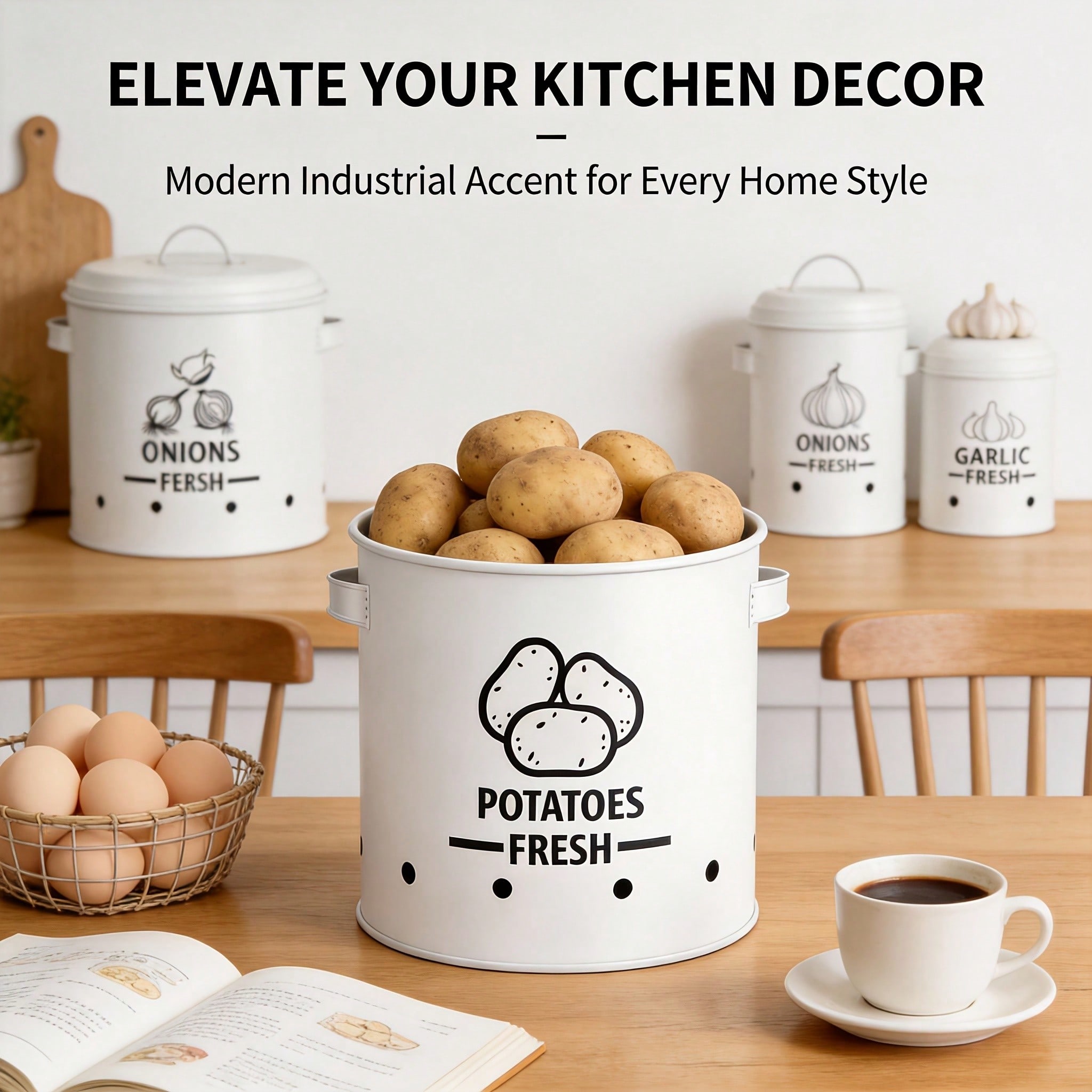 ชุดกล่องเก็บมันฝรั่ง หัวหอม กร - Kitchen Baking Storage บทวิจารณ์และราคา