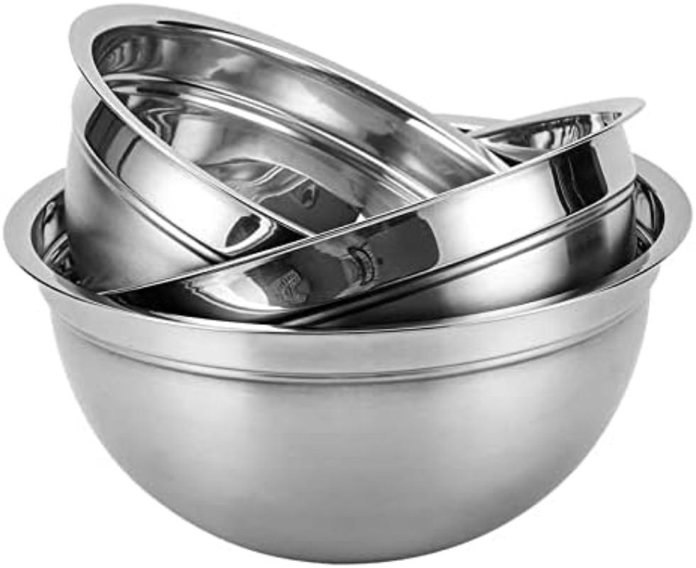 ชามสลัดสแตนเลส ชามผสมอาหารป้อง - Bread Baking Kitchen Utensils บทวิจารณ์และราคา