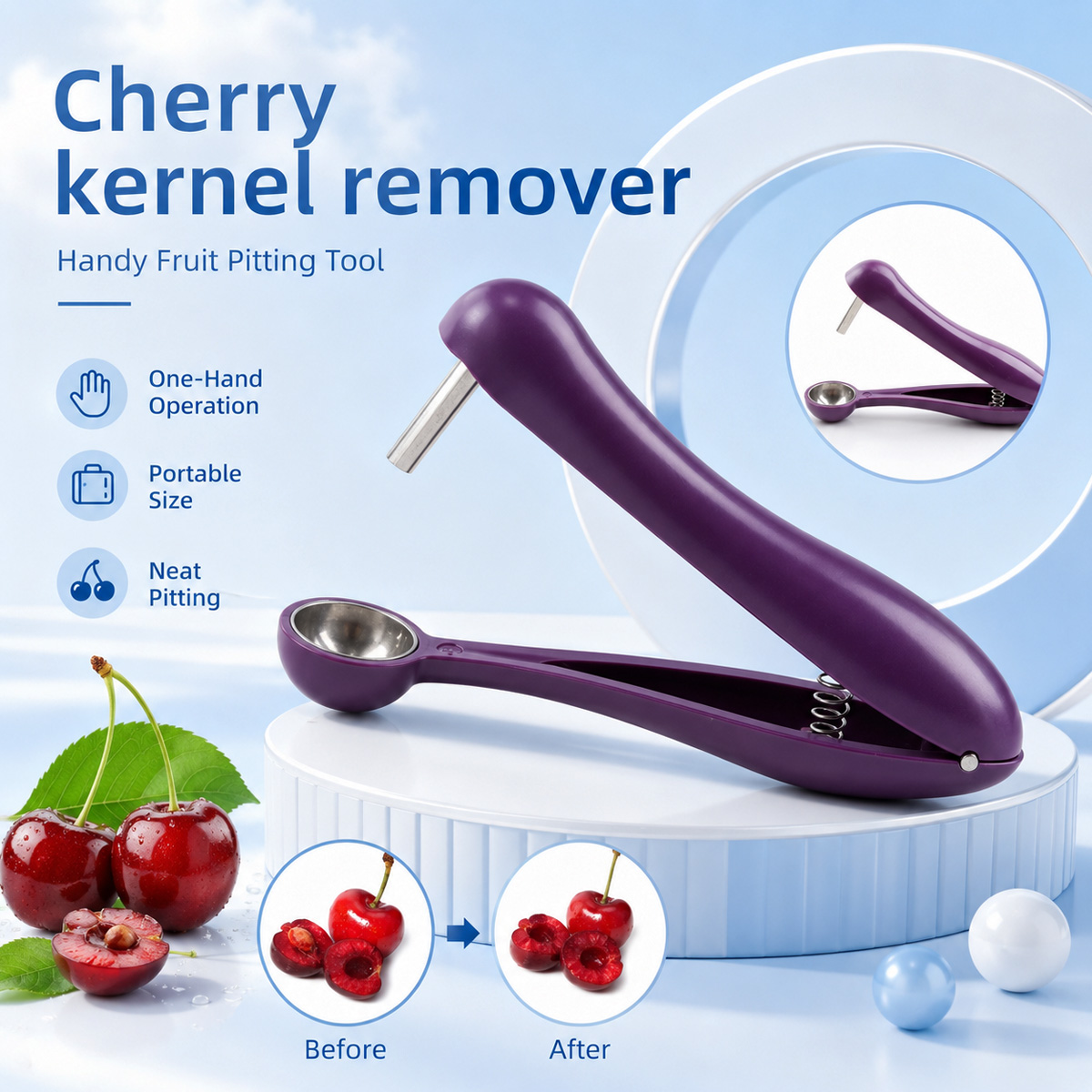 เครื่องมือแยกเมล็ดเชอร์รี่แบบม - Kitchen Tools For Baking บทวิจารณ์และราคา