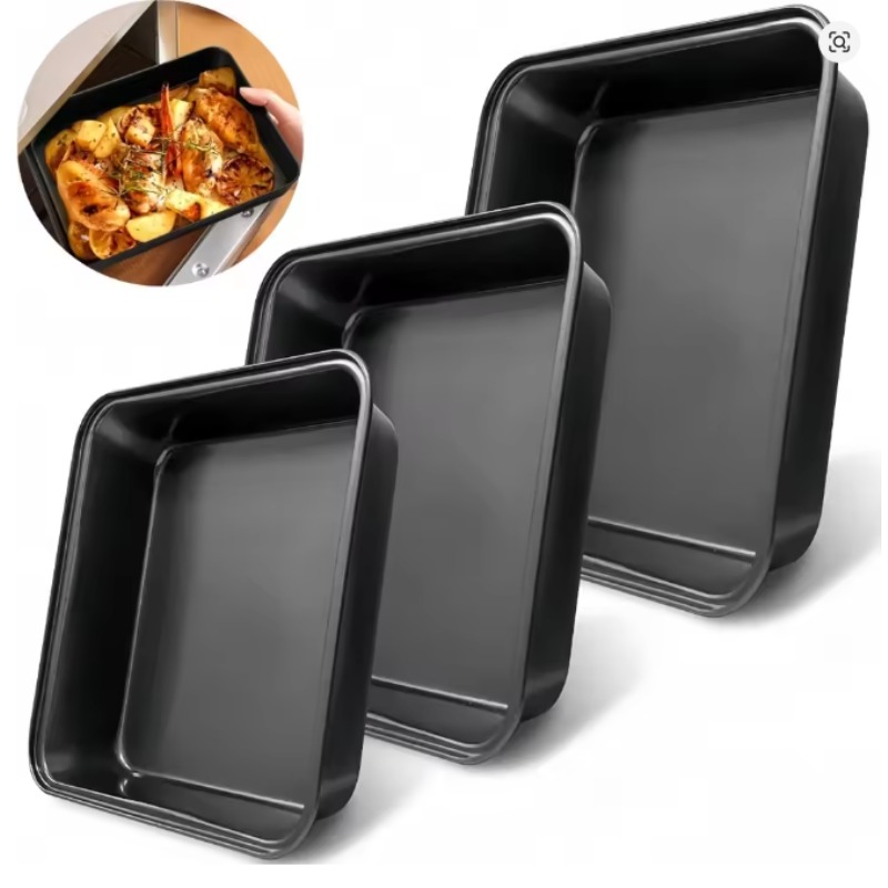 ถาดย่างเหล็กคาร์บอนทรงสี่เหลี่ - Bread Baking Kitchen Utensils บทวิจารณ์และราคา