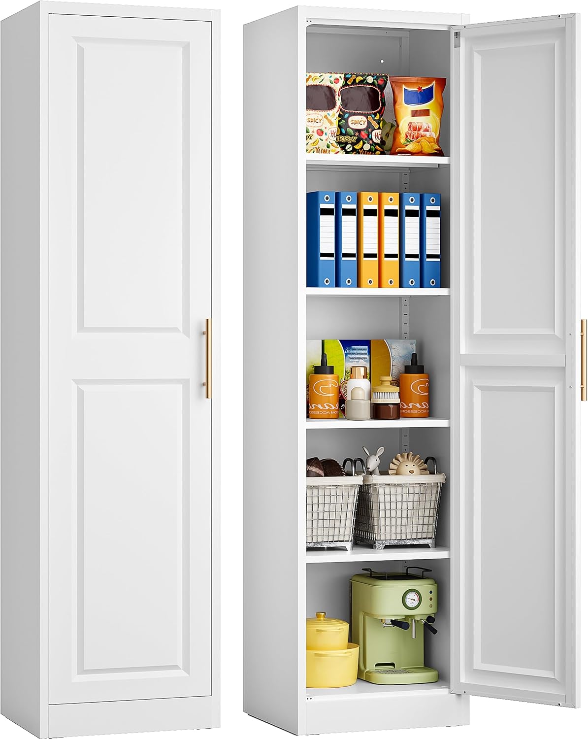 ตู้เก็บของทรงสูงแคบ ประตูเดียว - Kitchen Baking Storage บทวิจารณ์และราคา